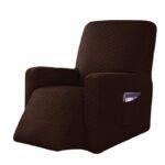housse de fauteuil inclinable marron extensible 1 1