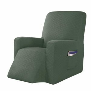 housse de fauteuil inclinable vert extensible 1 1
