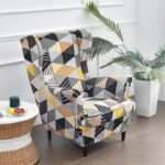 Housse De Fauteuil Motif Wax Avec Accoudoir Extensible Universelle