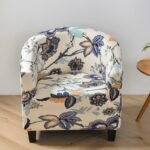 housse fleurie extensibles pour fauteuil club 1