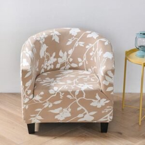 housse fleurs extensibles pour fauteuil club 1