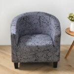 housse marbre extensibles pour fauteuil club 1