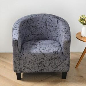 housse marbre extensibles pour fauteuil club 1