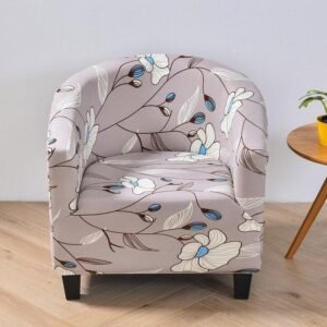 housse pervenche extensibles pour fauteuil club 1