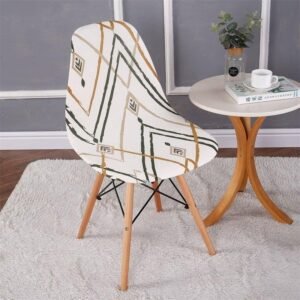 housse pour chaise scandinave blanc ethnique 1