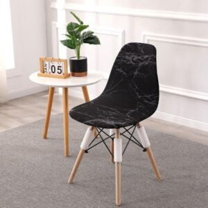 housse pour chaise scandinave marbre 1 1