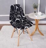 housse pour chaise scandinave noir decore 1