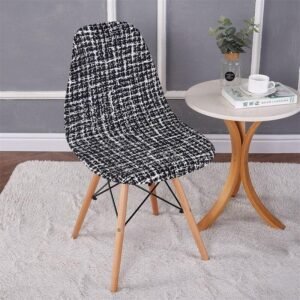housse pour chaise scandinave noir et blanc 1