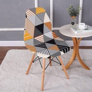 housse pour chaise scandinave trimix raye 1