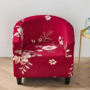 housse prune extensibles pour fauteuil club 1