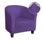 housse violet de fauteuil club extensible 1 1