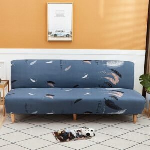 housses de canape clic clac bleu plumes bleu plumes canape compris entre 160 190cm 1 housse 1