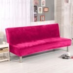 housses de canape clic clac en velours rose fuchsia rose fushia canape compris entre 185 210 cm 1