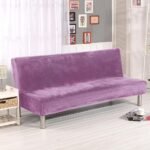 housses de canape clic clac en velours rose violacee rose canape compris entre 185 210 cm 1