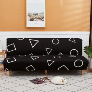 housses de canape clic clac graphiques noirs graphiques noirs canape compris entre 160 190cm 1 housse 1
