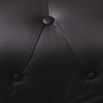 Canapé d'angle Chesterfield 5 places – Simili cuir noir