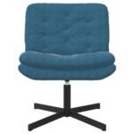 Fauteuil relax pivotant – Velours bleu