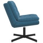 Fauteuil relax pivotant – Velours bleu
