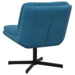 Fauteuil relax pivotant – Velours bleu