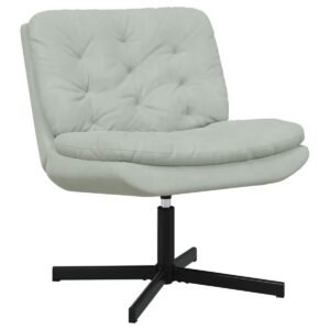 Fauteuil relax pivotant – Velours gris clair