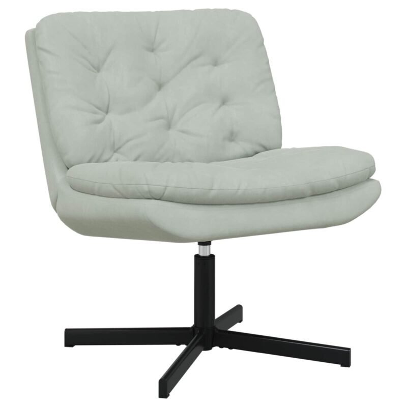 Fauteuil relax pivotant – Velours gris clair