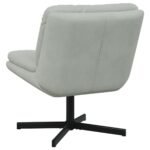 Fauteuil relax pivotant – Velours gris clair