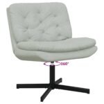 Fauteuil relax pivotant – Velours gris clair