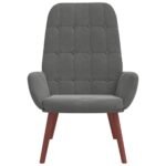 Fauteuil relax – Velours gris foncé