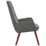 Fauteuil relax – Velours gris foncé
