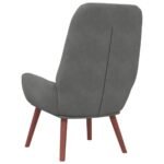 Fauteuil relax – Velours gris foncé