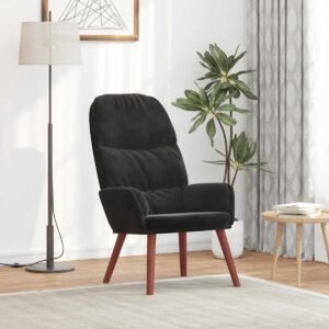 Fauteuil relax – Velours noir