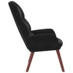Fauteuil relax – Velours noir