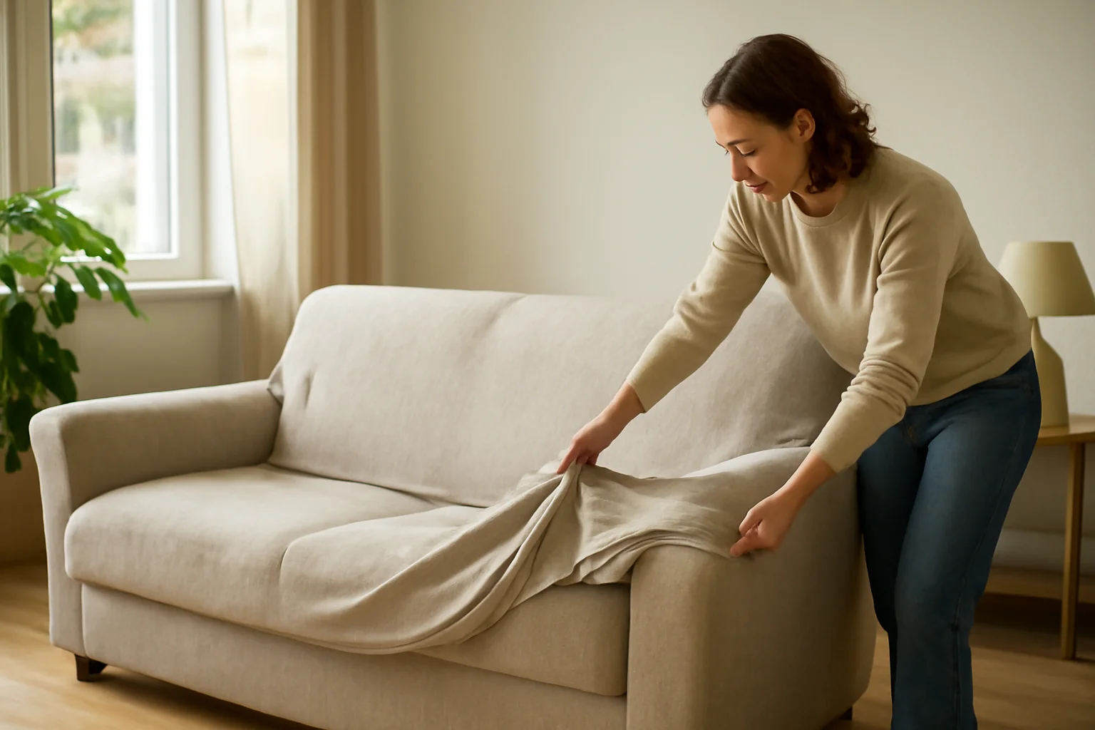 Guide complet : comment mettre une housse de canapé 3 places ?